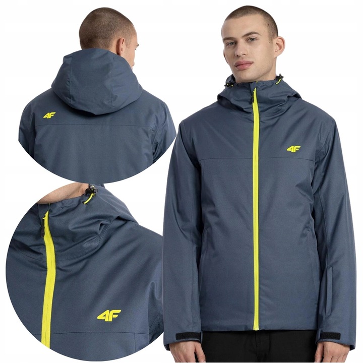 Jacheta de schi pentru barbati, 4F, Poliester, Marime M, Antracit, H4Z22 KUMN001 22S