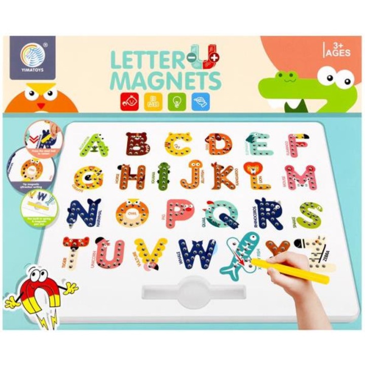 Mágneses tábla kiegészítőkkel Letters/Animals, Mega Creative, Multicolor