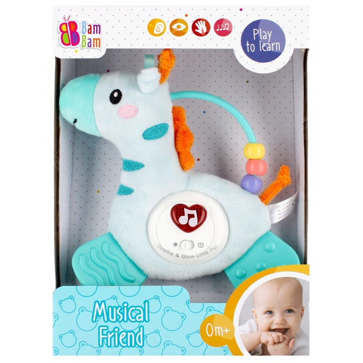 Интерактивна бебешка играчка Музикален Жираф Bam Bam