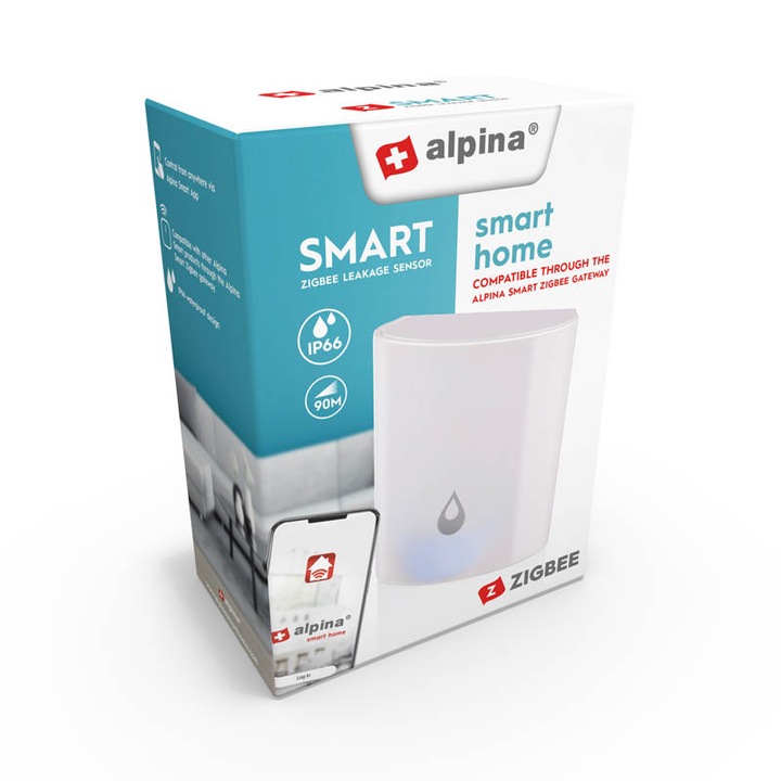 ND38_8711252265513 Alpina - Zigbee мрежов интелигентен сензор за наводнение