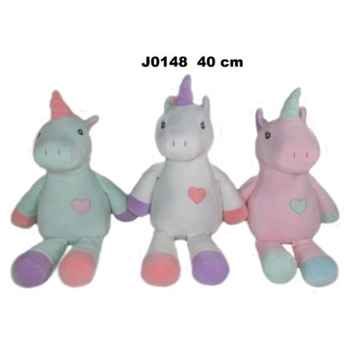 ND17_MJ-0148 Еднорог талисман 40 см 3 цвята микс цена за 1 бр.