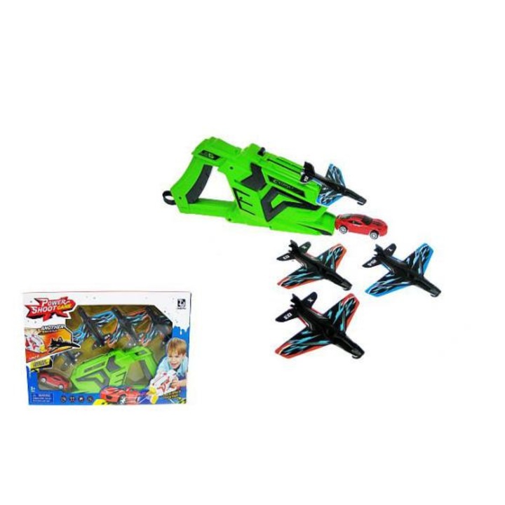 Комплект стартова площадка за самолет, Hipo, пластмаса, многоцветен