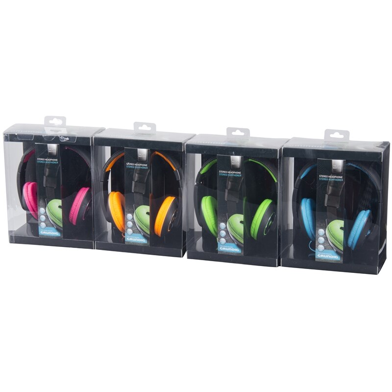 Casti peste urechi stereo, Grundig, Banda reglabila, 105 dB, Verde