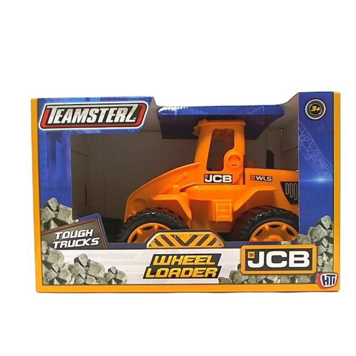 Jucarie baieti, Teamsterz, Buldozer, Plastic, Portocaliu\ Negru, 3+