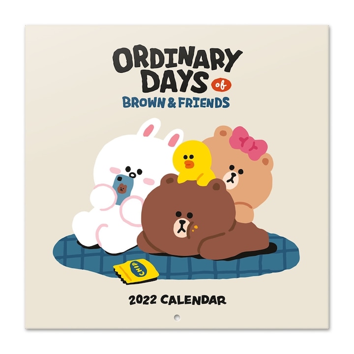Calendar 2022 Line Friends, 30x30cm, grafica lunara