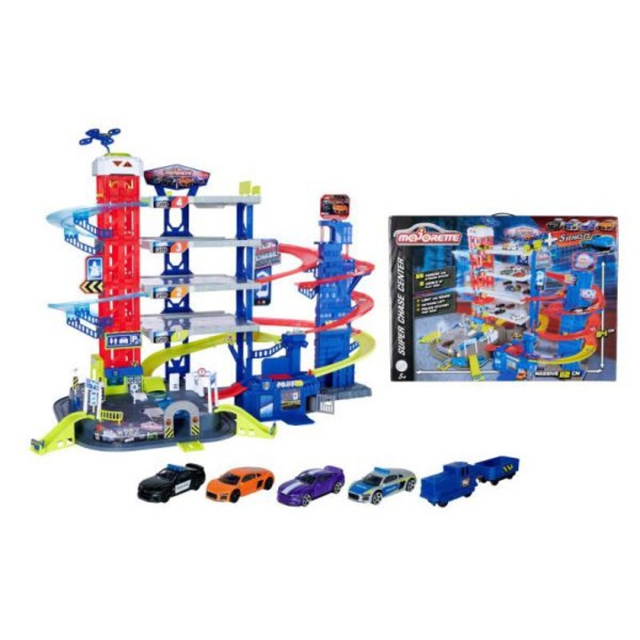 Set masinute de jucarie, Plastic, Cu pista, Multicolor