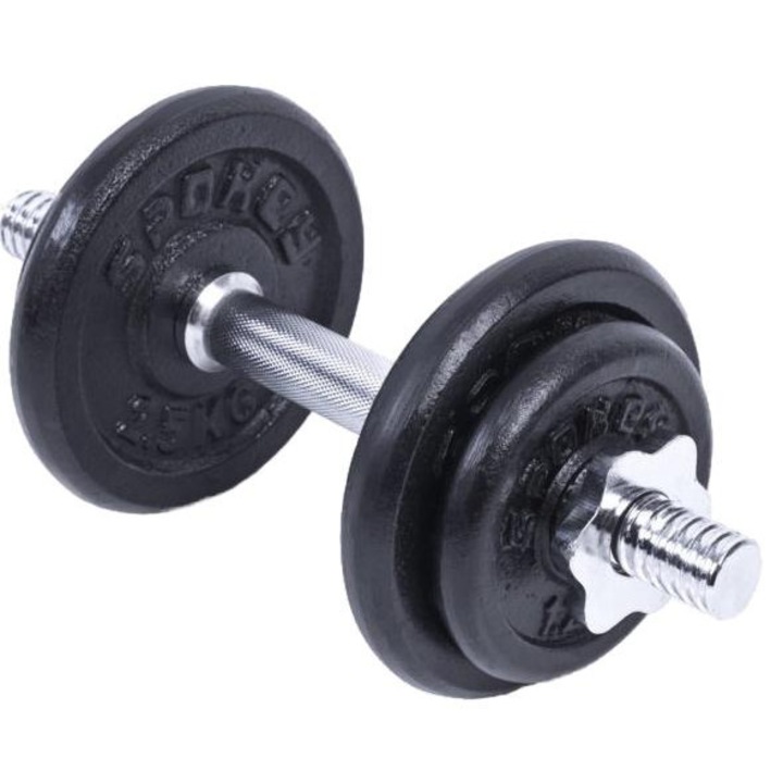 Haltera 10 kg, Spokey Egir, Fonta\ Otel, Negru