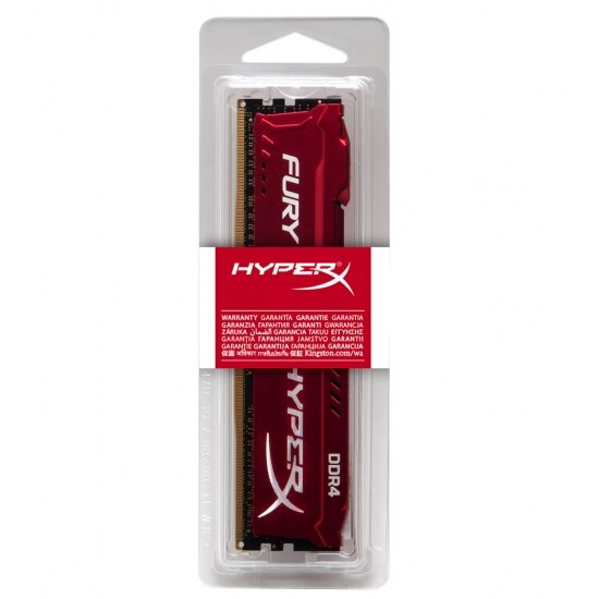 Memorie HyperX FURY Red 8GB, DDR4, 2133MHz, CL14 - eMAG.ro