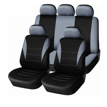Set huse Scaun Auto Universale Flexzon, Negru/ Gri, 9 buc Set huse Scaun Auto Universale Flexzon, Negru/ Gri, 9 buc