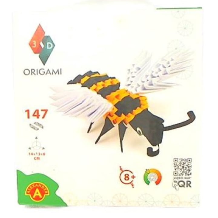 Joc educativ Origami, Alexander, Plastic/Hartie, 8 ani+, Multicolor