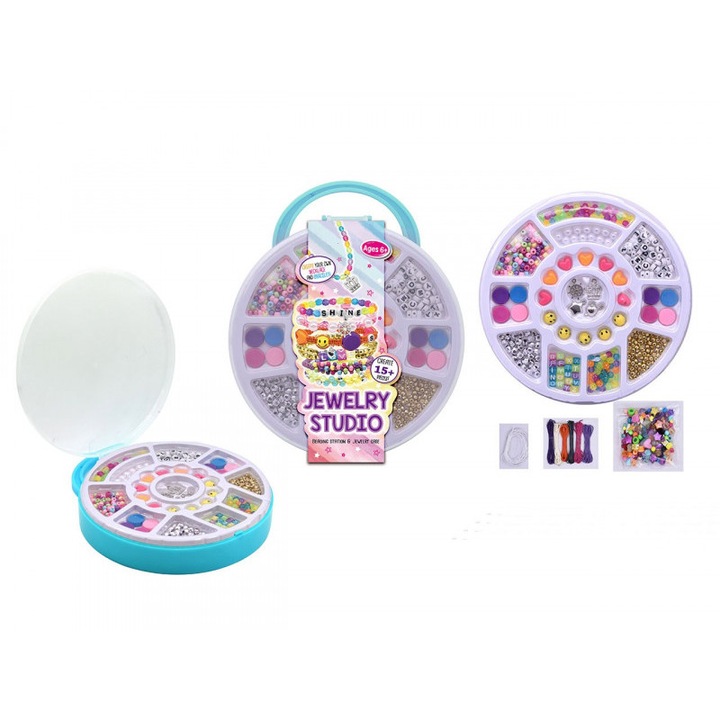Set de margele pentru fetite, Domino Zestaw, Multicolor, 6+ ani