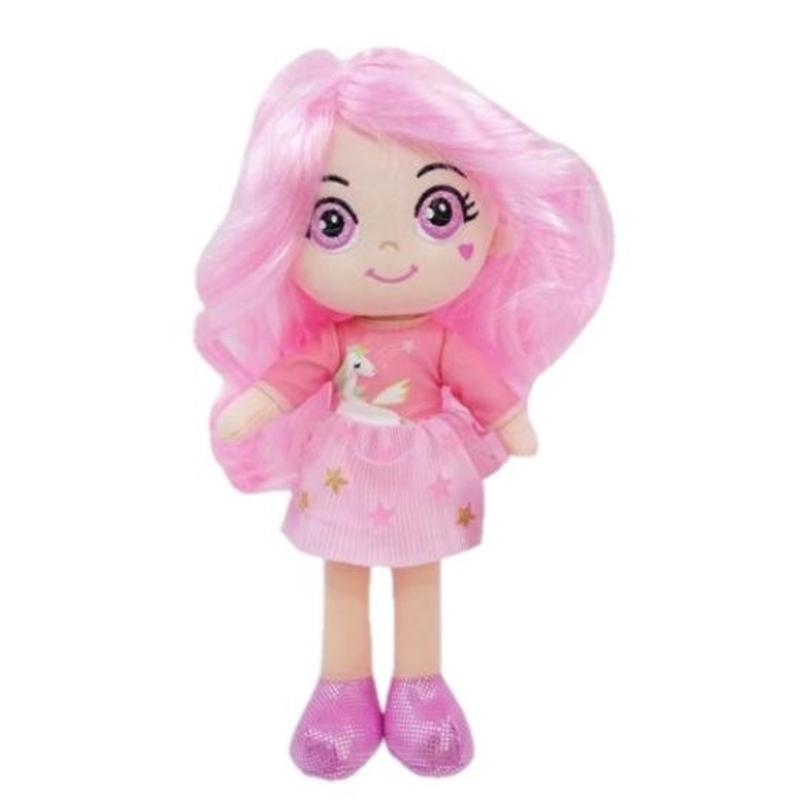 Papusa, Model Gabrysia, Textil, 32 cm, Multicolor