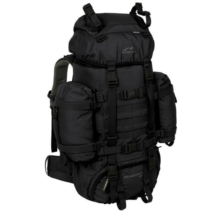 Rucsac de drumetie, Wisport, Cordura, 75L, Negru