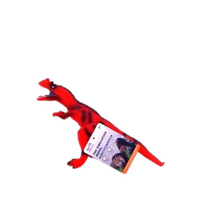 Фигурка на цератозавър, M&Z, звук, пластмаса, червено/черно