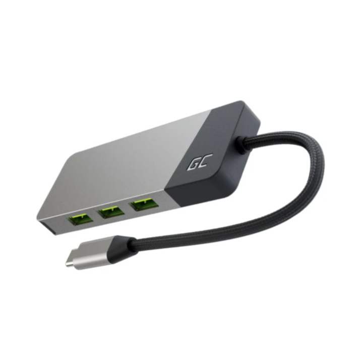Хъб ND38_HUBGC01 Green Cell - HUB USB-C HDMI 4K DEX слот за SD и MicroSD карта USB 3.1