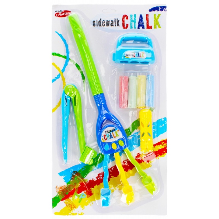 Комплект тебешири за деца, Mega Creative, Многоцветен