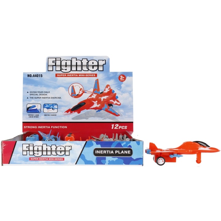 Set 15cm Avion Mega Creative, 12 modele colorate, usor de montat