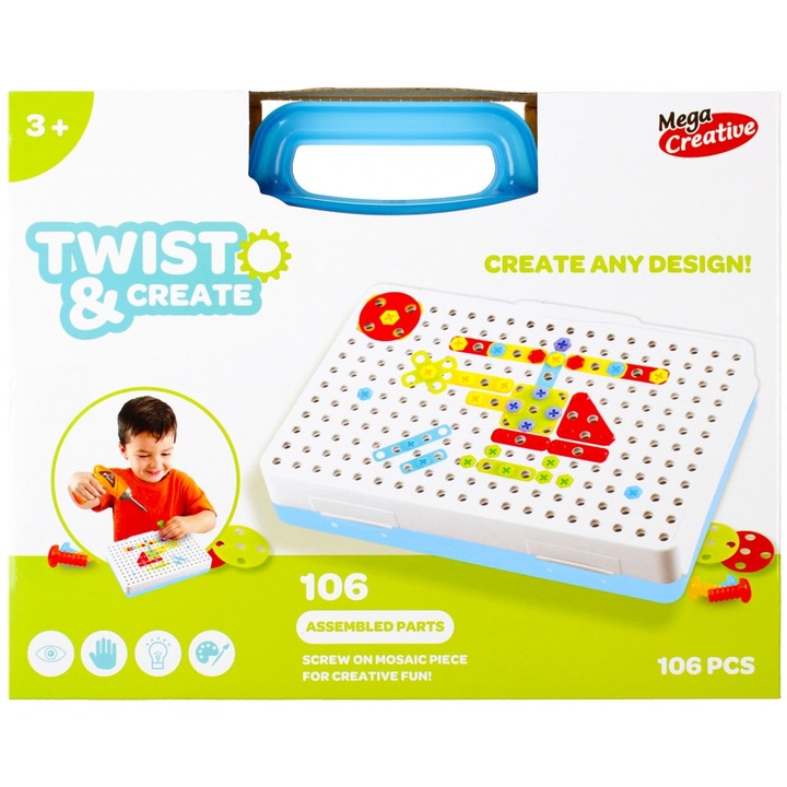 Интерактивна дъска за деца, Mega Creative, Plastic, Multicolor