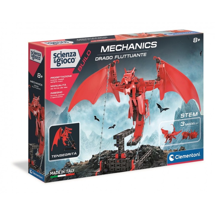 Játéksárkány, Clementoni, Műanyag, Többszínű