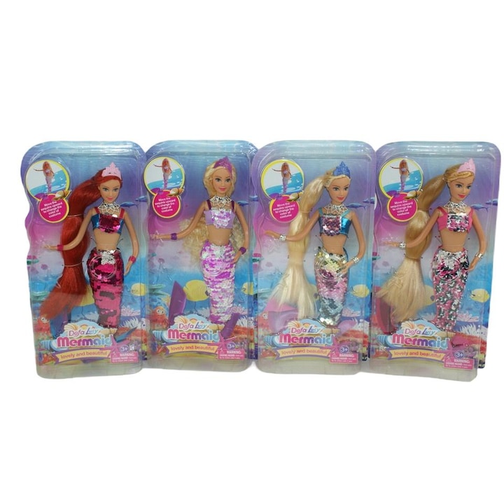Кукла Русалка, Madej, Пластмаса, 3+ години, Многоцветна