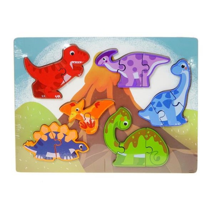 Puzzle, fa, modell dinoszauruszok