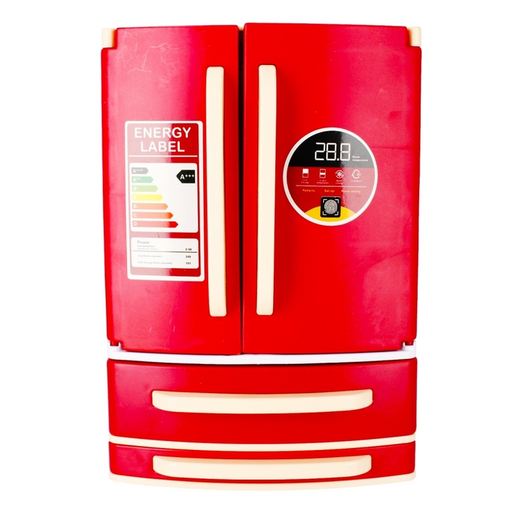 OEM Ao Xie Toys Játék hűtőszekrény, Műanyag, 26 x 32 x 15 cm, Többszínű