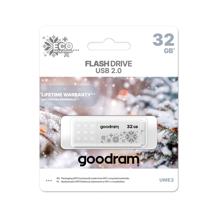 Memorie USB, Goodram, USB 2.0, 32 GB, Alb