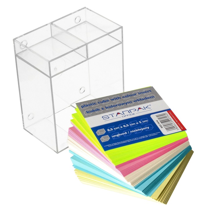 Комплект органайзери за бюро, Starpak, пластмаса, 5,5x9x10,5 см, многоцветен