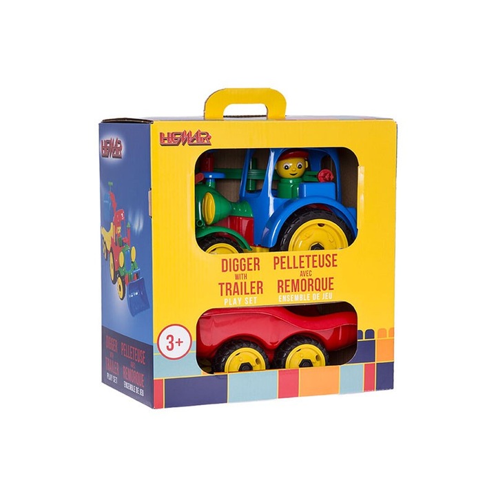 Багер с ремарке Хемар +3г Многоцветен