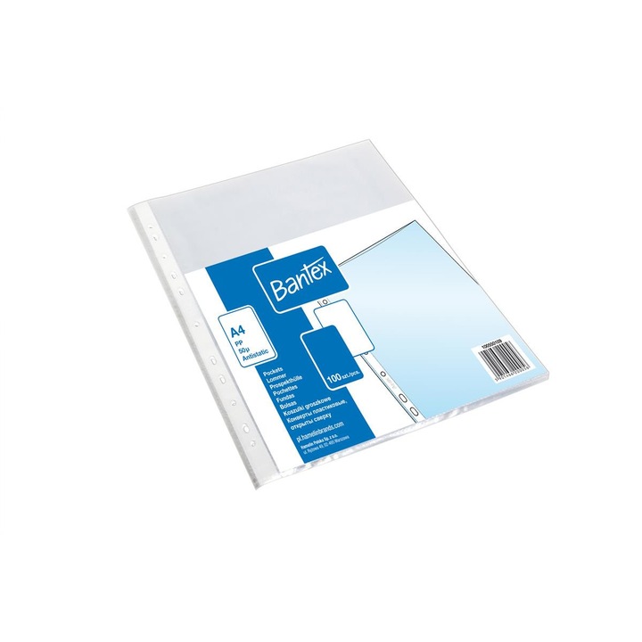 Комплект фолиа за защита на документи, A4, PP, 100 бр