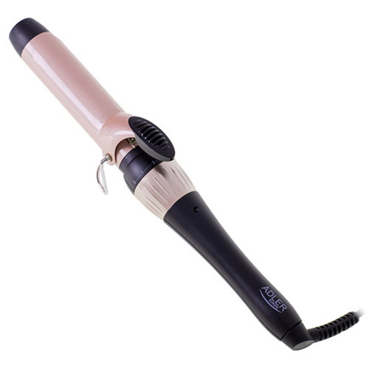 Маша, Adler, Контрол на температурата, Керамика, 32 мм, Розово/Черно