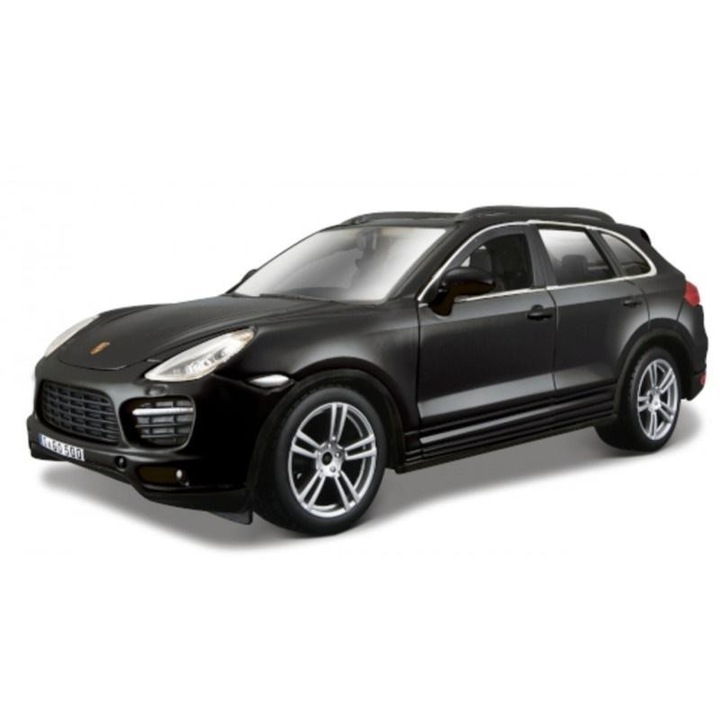 Porsche Cayenne modell, turbó fekete, metál, 1/24