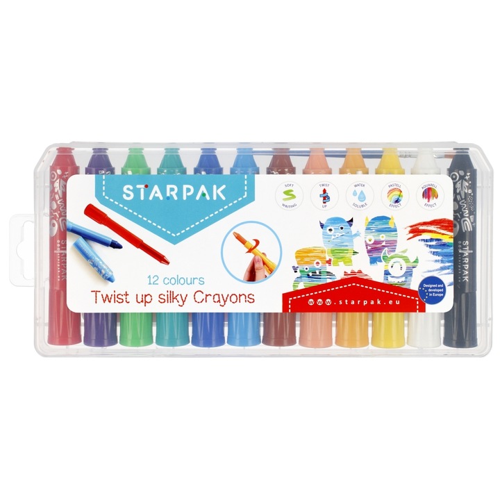 Пастелни моливи, 12 цвята, Starpak