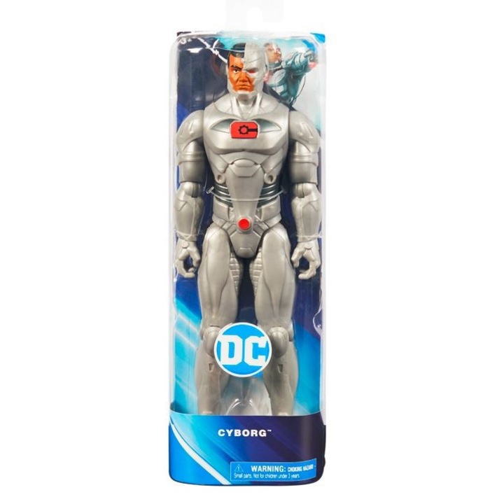 Figura Cyborg, DC, Plastic, Gri