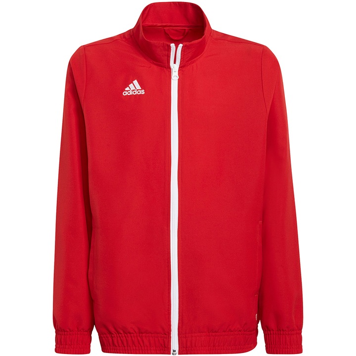 Adidas gyerek cipzáras sportfelső, Aeroready, poliészter, piros, 164cm