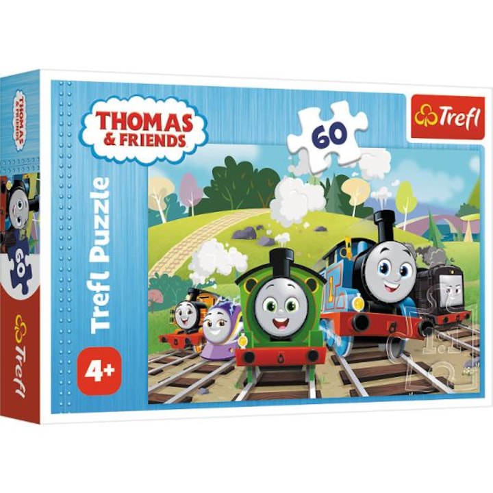 Puzzle pentru copii, Trefl, Thomas and Friends, 60 piese, 4+, Multicolor