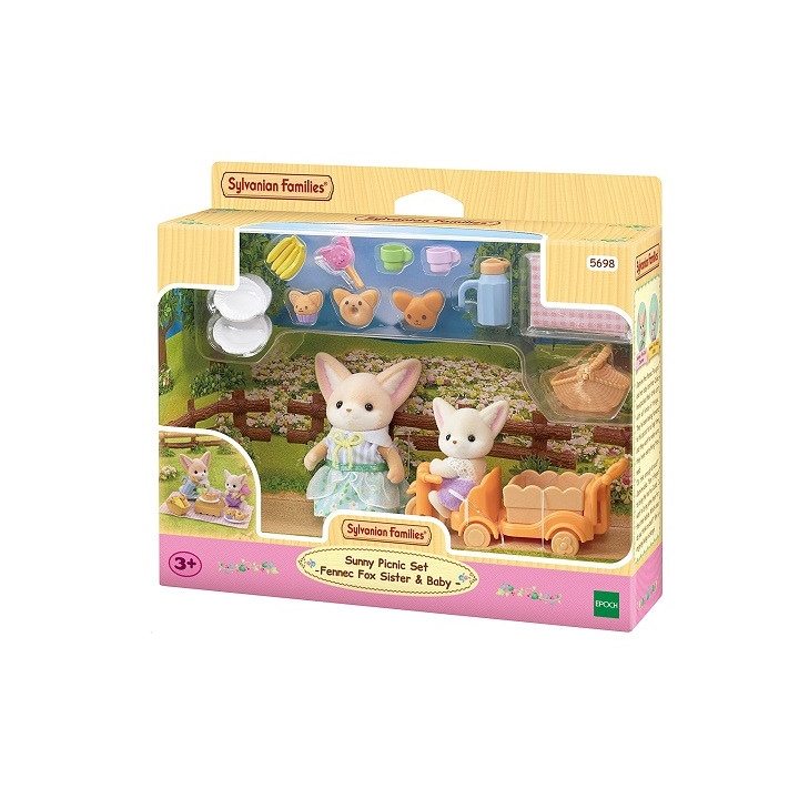 Комплект фигурки на лисица Sylvian Families + аксесоари, Epoch, Plastic, Multicolor, + 3 години