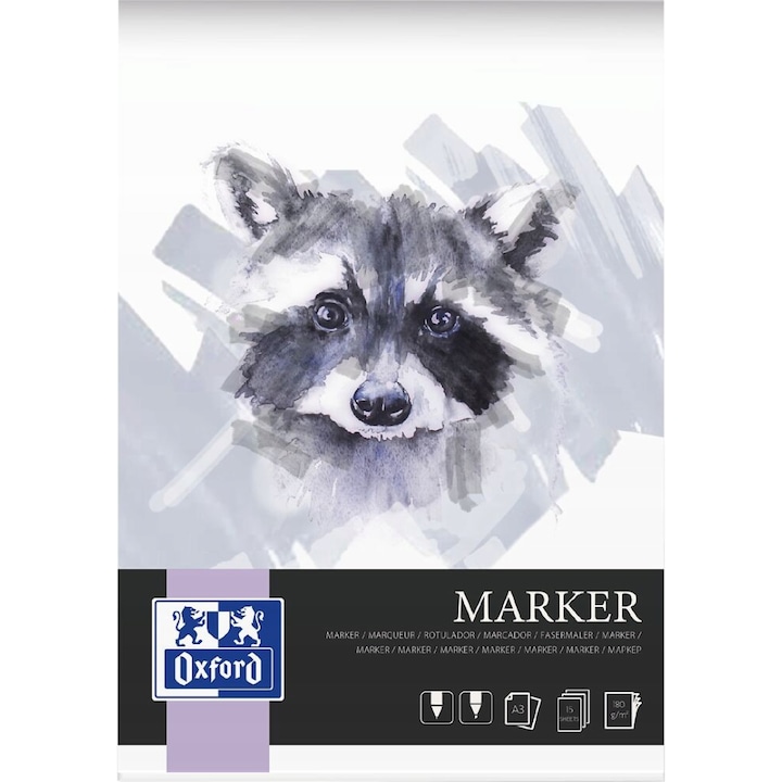 Oxford Lettering Marker, A3, 15 fájl - 180g/mp, karton borító - Design Raton