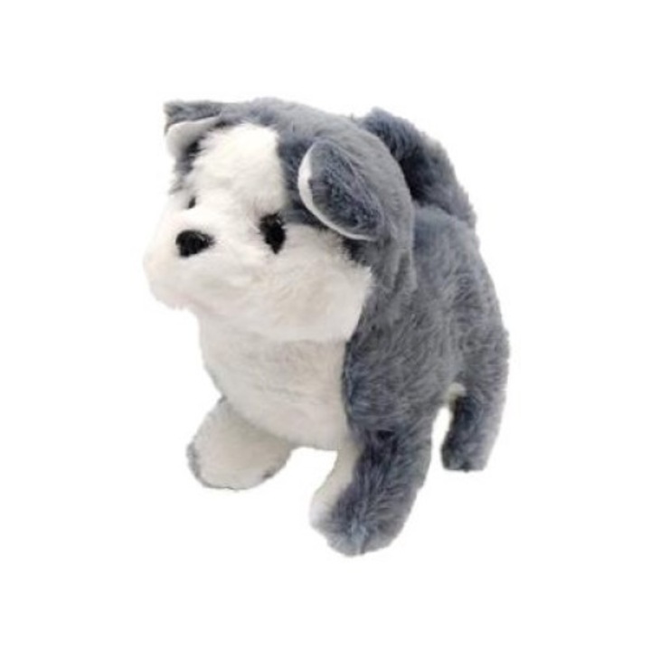 Catel de plus cu baterie, 16x18x8 cm, Gri/alb