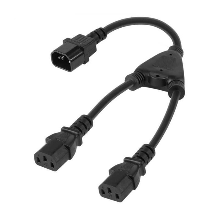 Cablu splitter alimentare PC C14 - 2x C13 2300W 10A 250V