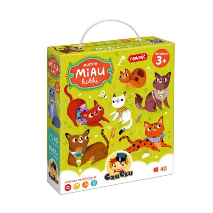 Puzzle Czuczu, Miau Pisicute, de la 3 ani, 40 piese