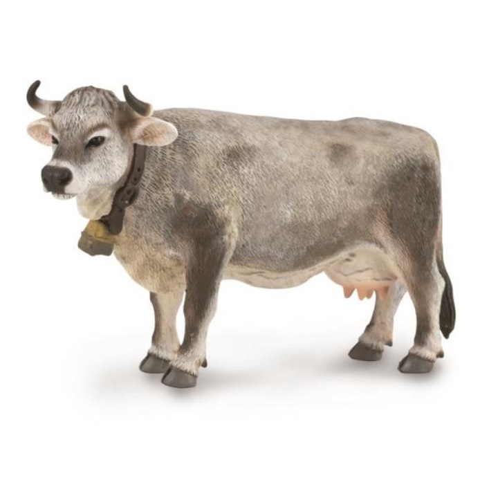 Figurina vaca, Collecta, 13x4x9cm, Gri, 3 ani+