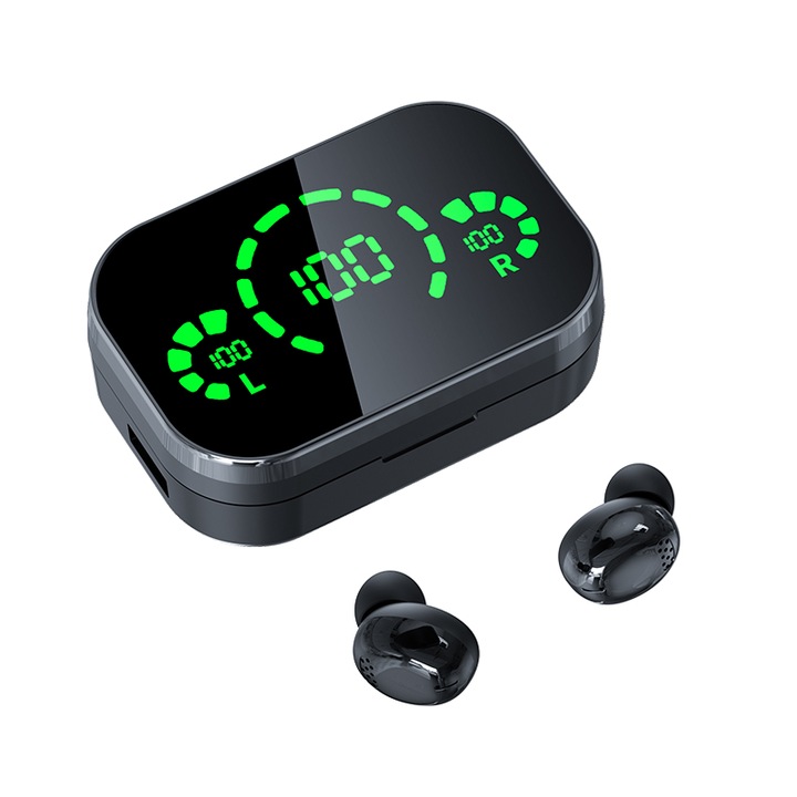 Casti Wireless, BWOO, Bluetooth 5.4, reducere zgomot, gri