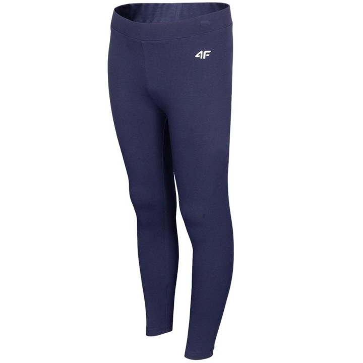 Lany sportleggings, 4F, pamut, sotetkek, 128cm, Tengerészkék, 134 CM