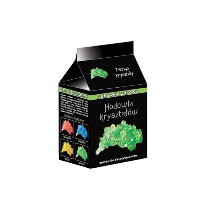Gyermek tudományos kísérletek kristályok, műanyag, zöld