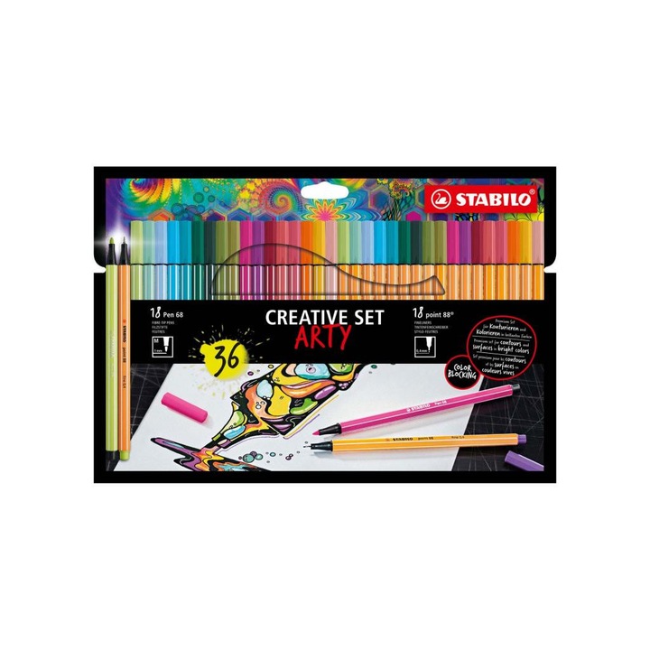 Stabilo 1582360 Creative Set ARTY filctollak 68/88,36db