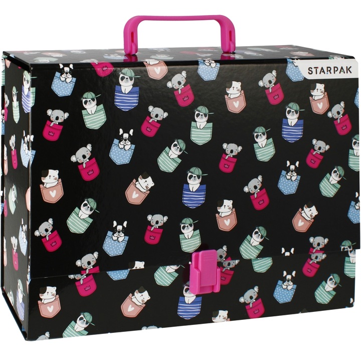 Mapa A4, Starpak, Carton, Inchidere cu clema, 33 x 25 x 9.5, Multicolor