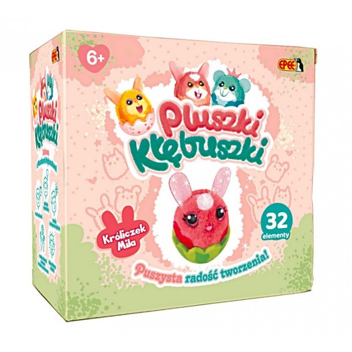 Креативен комплект плюшени играчки Mila Bunny, Epee, 32 части, Многоцветен