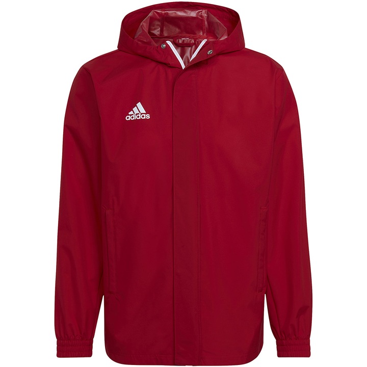 Férfi sportdzseki, Adidas, poliészter, sötétvörös, L