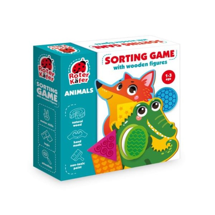 Roter Kafer образователна игра за сортиране, Животни, Дърво, 1 година+, Многоцветна